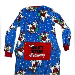 Men’s Secret Treasures Onesie Pajama Set Festive ❄️☃️🧣Size Large